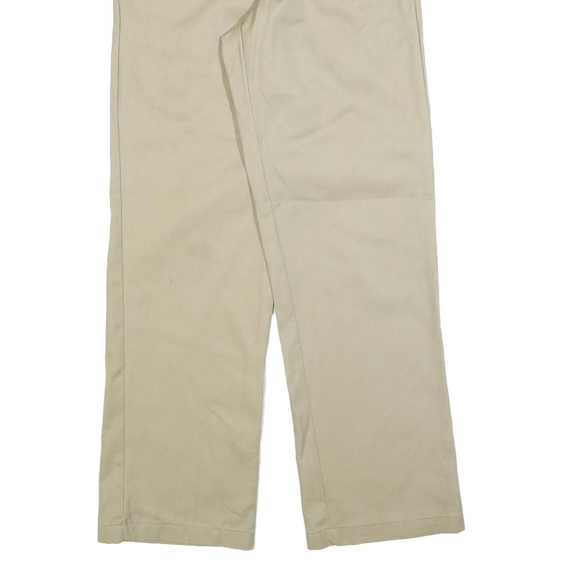 DICKIES Mens Cotton Blend Beige Regular Straight Trousers W30 L30 Workwear