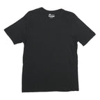 NEW BALANCE Mens Black Cotton Blend T-Shirt L Short Sleeve Crew Neck Plain