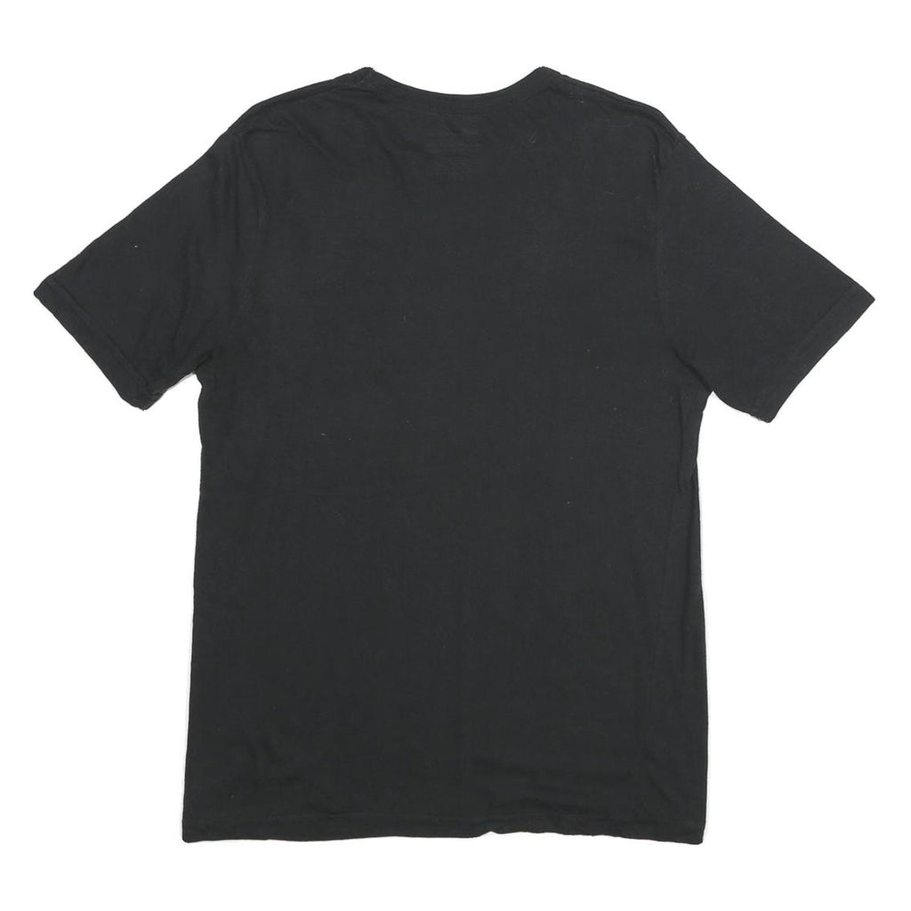 NEW BALANCE Mens Black Cotton Blend T-Shirt L Short Sleeve Crew Neck Plain