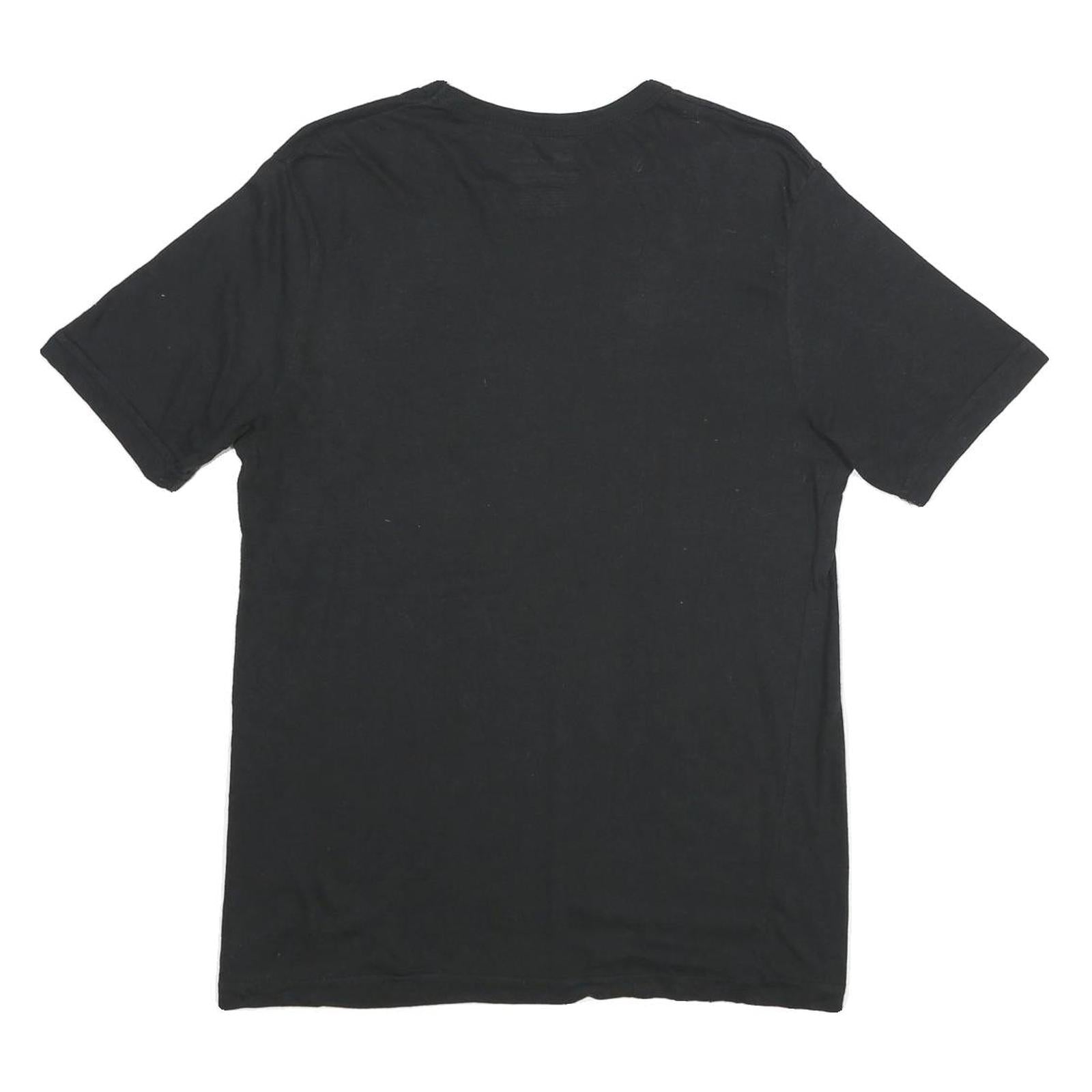 NEW BALANCE Mens Black Cotton Blend T-Shirt L Short Sleeve Crew Neck Plain