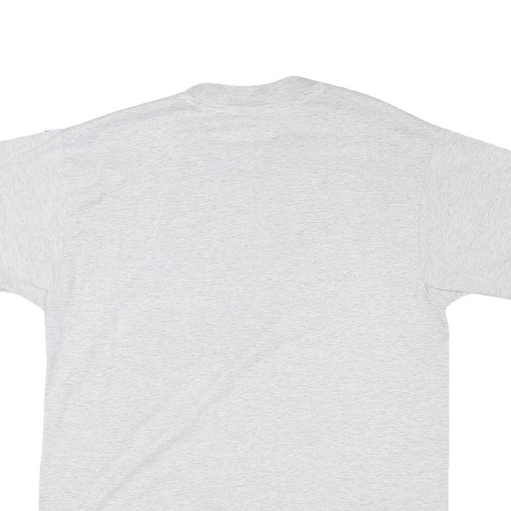 HANES Mens White Peru Graphic T-Shirt L Short Sleeve Crew Neck Cotton Blend