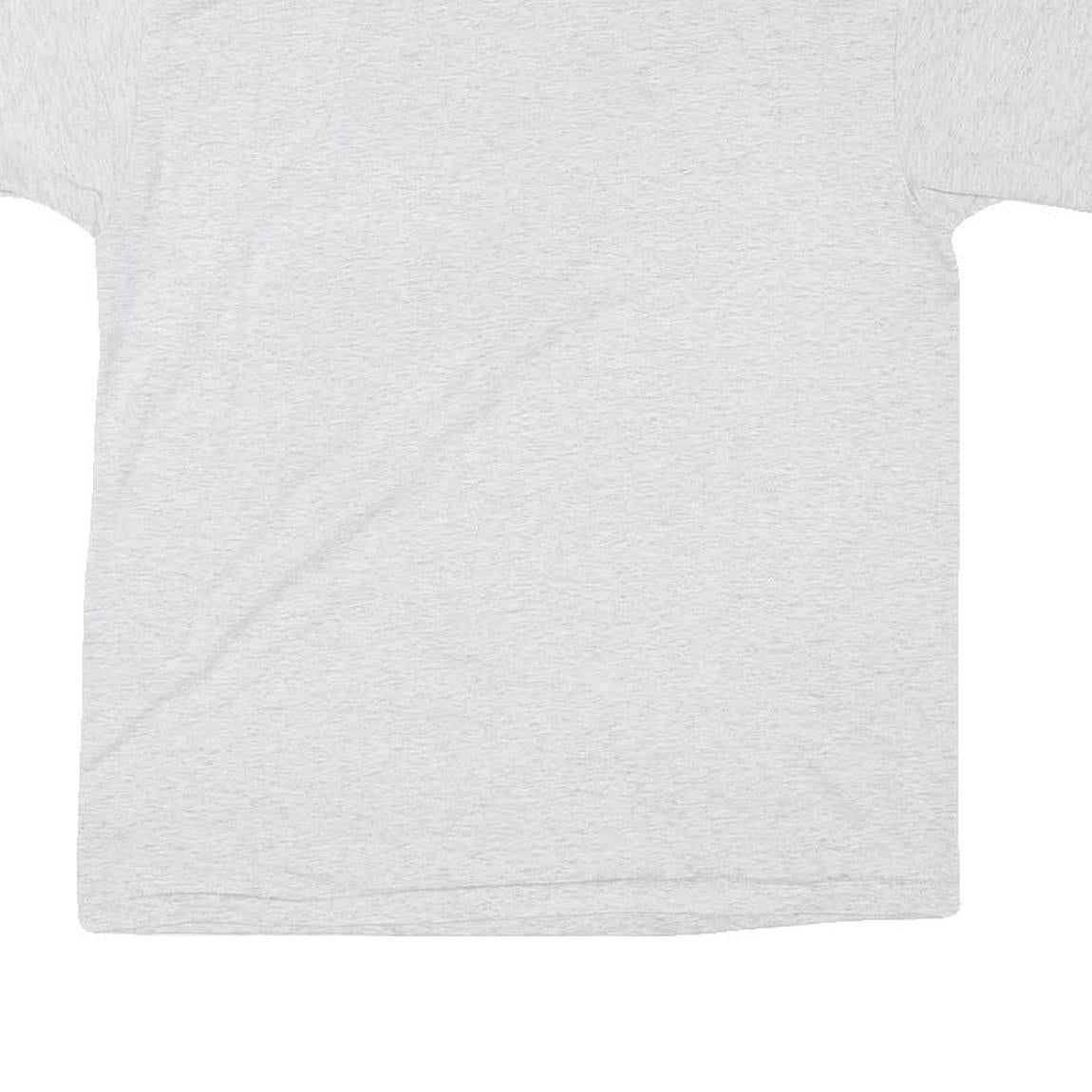 HANES Mens White Peru Graphic T-Shirt L Short Sleeve Crew Neck Cotton Blend