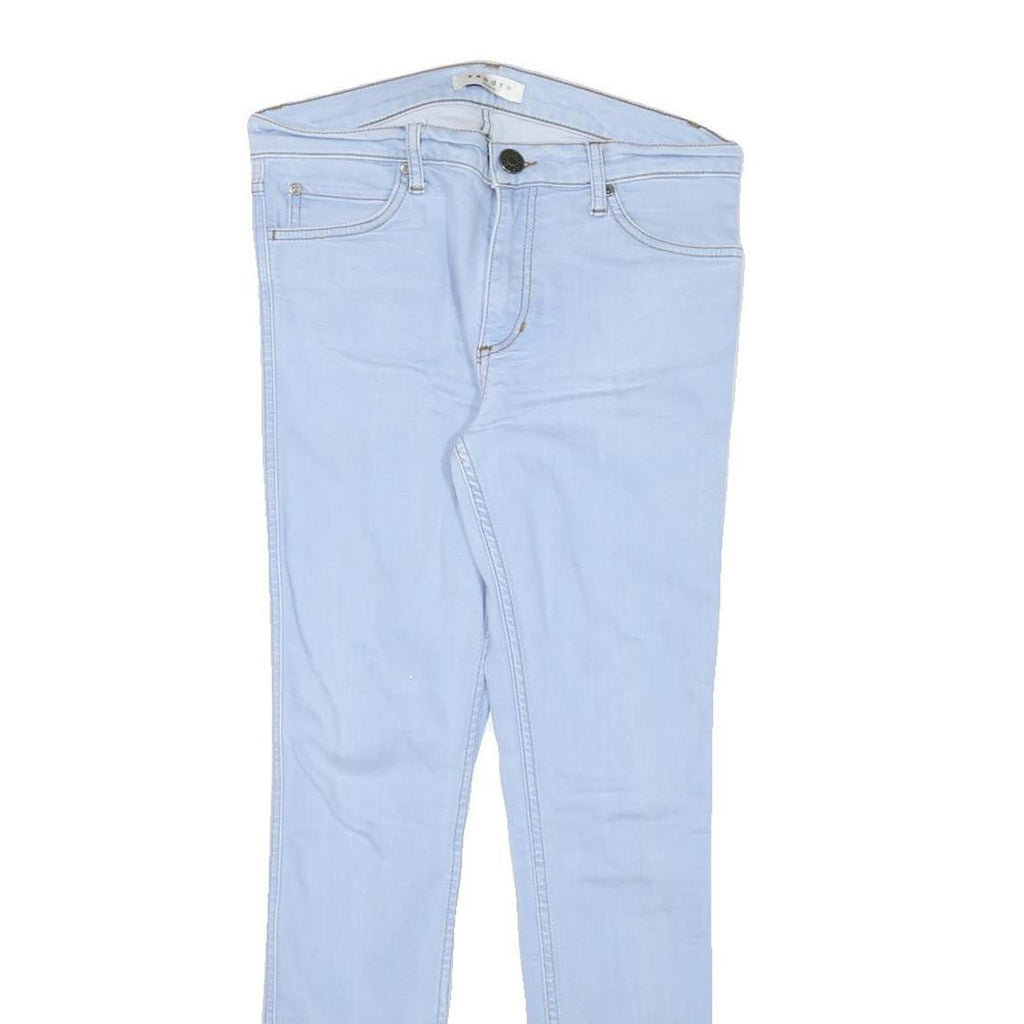 SANDRO Womens Jeans Blue Slim Skinny Denim Light W30 L28 Zip Pockets