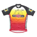 Mens Black Yellow & Red Bicycle Shop Cycling Jersey S Short Sleeve Zip Neck