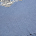 HARLEY DAVIDSON Mens Blue Graphic T-Shirt XL Short Sleeve Crew Neck Orlando
