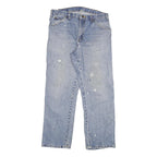 DICKIES Mens Regular Fit Blue Denim Jeans W34 L30 Casual Workwear Zip Closure