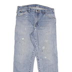 DICKIES Mens Regular Fit Blue Denim Jeans W34 L30 Casual Workwear Zip Closure