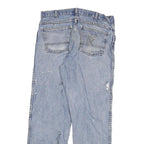 DICKIES Mens Regular Fit Blue Denim Jeans W34 L30 Casual Workwear Zip Closure