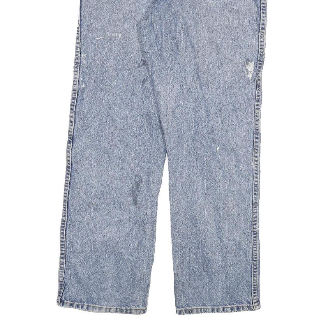 DICKIES Mens Regular Fit Blue Denim Jeans W34 L30 Casual Workwear Zip Closure