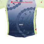 LOUIS GARNEAU Mens Blue & Lime Modern T-Shirt M Short Sleeve Crew Neck Sports