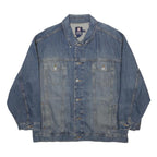 CHAPS RALPH LAUREN Mens Blue Denim Jacket XL Cotton Button Plain Denim Casual