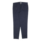 ESPIRIT Womens Navy Slim Fit Trousers Cotton Blend Zip W32 L30 Casual Workwear