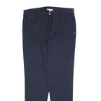 ESPIRIT Womens Navy Slim Fit Trousers Cotton Blend Zip W32 L30 Casual Workwear