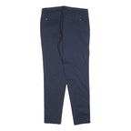 ESPIRIT Womens Navy Slim Fit Trousers Cotton Blend Zip W32 L30 Casual Workwear