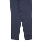 ESPIRIT Womens Navy Slim Fit Trousers Cotton Blend Zip W32 L30 Casual Workwear