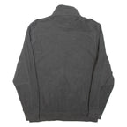 CALVIN KLEIN Mens Jumper Grey 1/4 Zip Tight Knit S