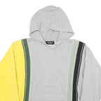 DIESEL Mens Grey Yellow Colourblock Pullover Hoodie S Casual Street Style