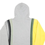 DIESEL Mens Grey Yellow Colourblock Pullover Hoodie S Casual Street Style