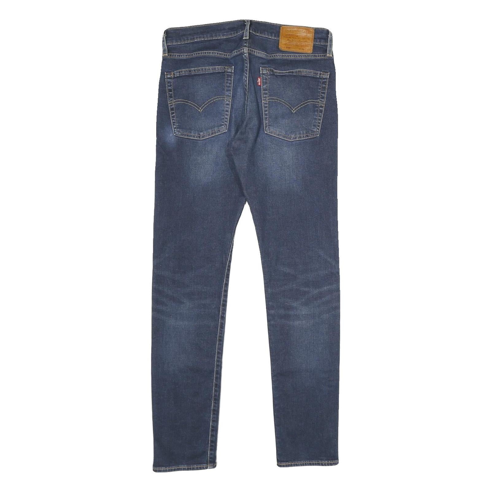 LEVI'S 510 BIG E Mens Jeans Blue Slim Skinny Denim Medium W29 L32 Performance