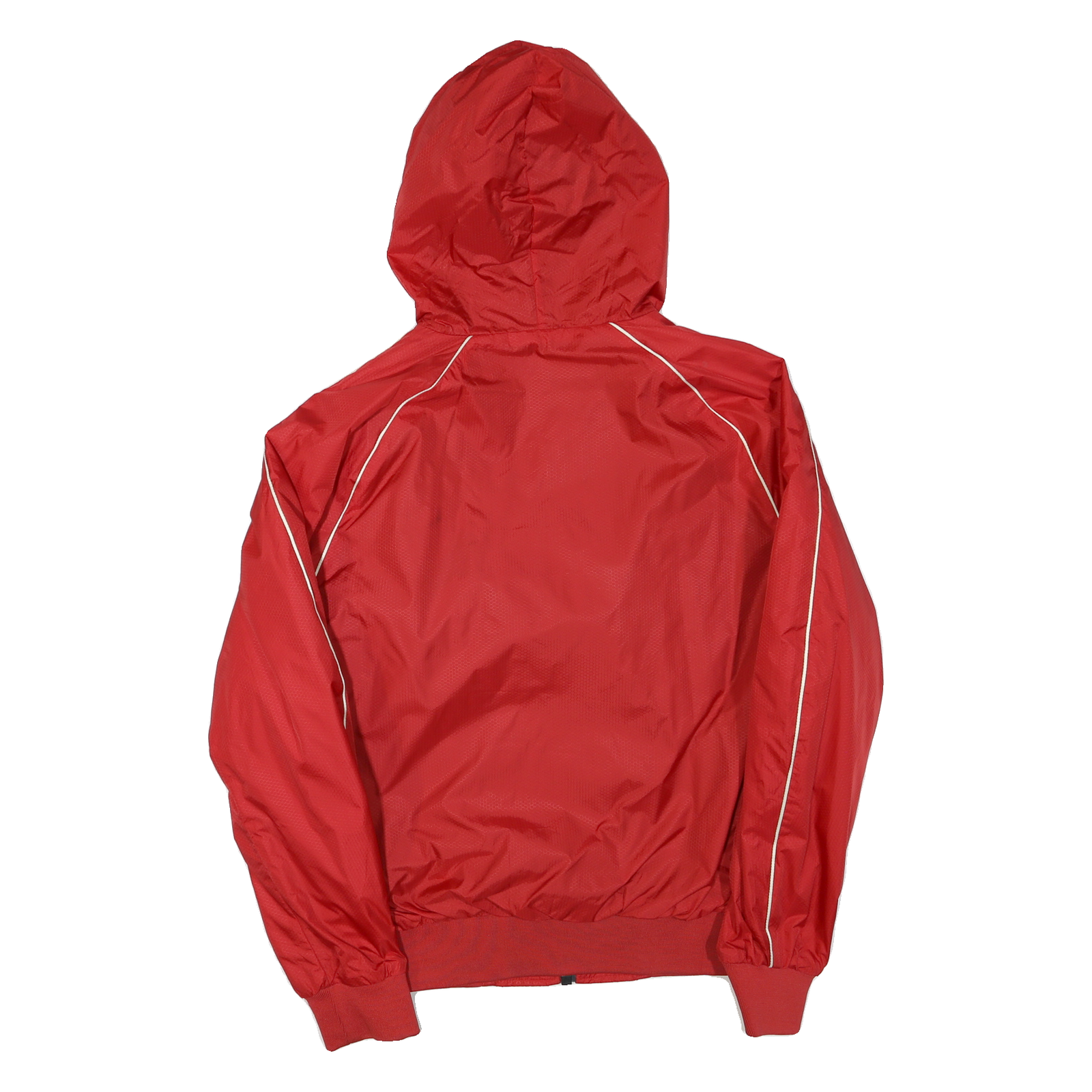 PUMA Mens Red Hooded Track Jacket S Polyester Blend Zip Plain Lightweight