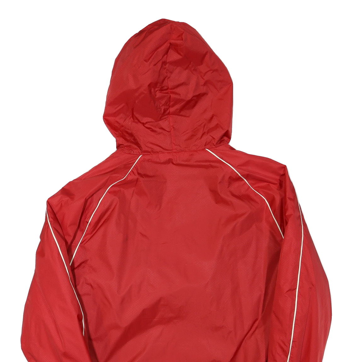 PUMA Mens Red Hooded Track Jacket S Polyester Blend Zip Plain Lightweight