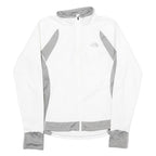 THE NORTH FACE Womens White & Grey Zip Fleece Jacket M Polyester Outdoor Active
