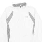 THE NORTH FACE Womens White & Grey Zip Fleece Jacket M Polyester Outdoor Active