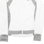 THE NORTH FACE Womens White & Grey Zip Fleece Jacket M Polyester Outdoor Active