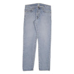 CARHARTT Mens Slim Light Blue Denim Jeans W31 L32 Zip Closure