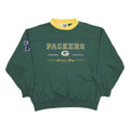 LEE Womens Green & Yellow Green Bay Packers Crew Neck XL Cotton Blend Sweatshirt