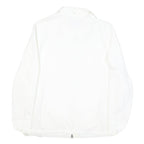 ARMANI JEANS Womens White Classic Jacket UK 8 Polyester Plain Zip Lightweight