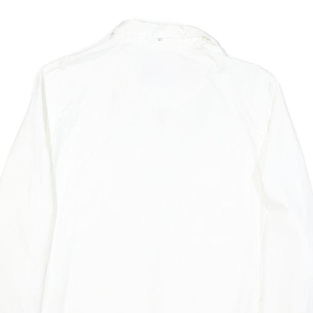 ARMANI JEANS Womens White Classic Jacket UK 8 Polyester Plain Zip Lightweight