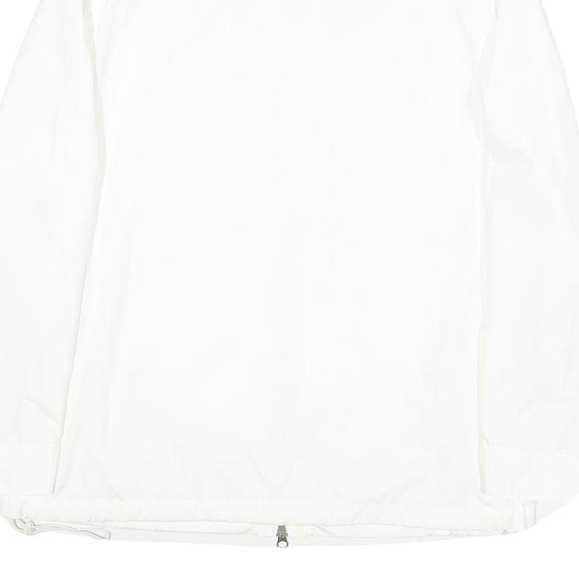 ARMANI JEANS Womens White Classic Jacket UK 8 Polyester Plain Zip Lightweight