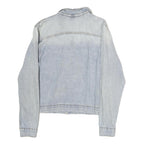 ONLY Womens Blue Denim Button Cotton Jacket L Casual Lightweight Classic