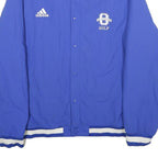 ADIDAS Mens Blue & White Golf Bomber Jacket 2XL Nylon Button Sportswear