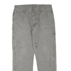 CARHARTT Womens Regular Fit Grey Jeans Cotton Blend Zip W34 L31 Workwear Durable