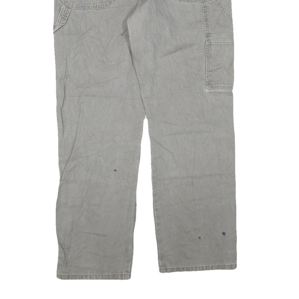 CARHARTT Womens Regular Fit Grey Jeans Cotton Blend Zip W34 L31 Workwear Durable