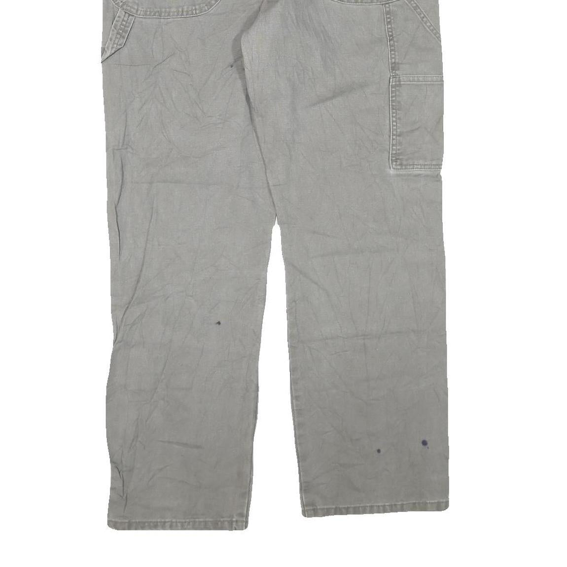 CARHARTT Womens Regular Fit Grey Jeans Cotton Blend Zip W34 L31 Workwear Durable