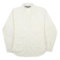 WOOLRICH Mens White Cotton Shirt M Classic Fit Long Sleeve Button Shirt