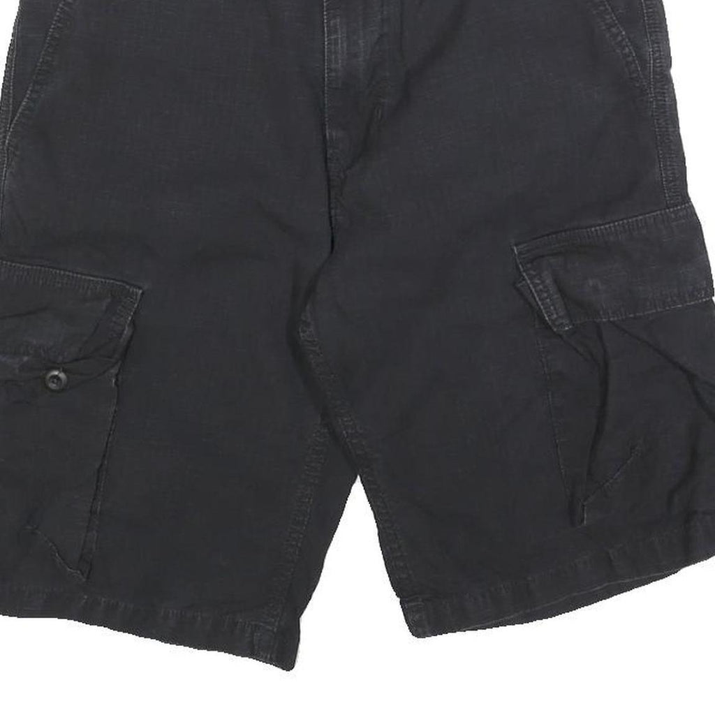 CARHARTT Mens Black Cargo Shorts M W31 Workwear Durable Cotton Blend