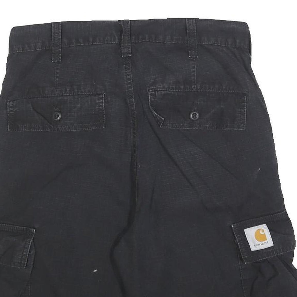 CARHARTT Mens Black Cargo Shorts M W31 Workwear Durable Cotton Blend