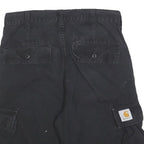 CARHARTT Mens Black Cargo Shorts M W31 Workwear Durable Cotton Blend