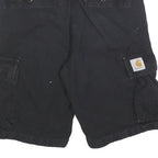 CARHARTT Mens Black Cargo Shorts M W31 Workwear Durable Cotton Blend
