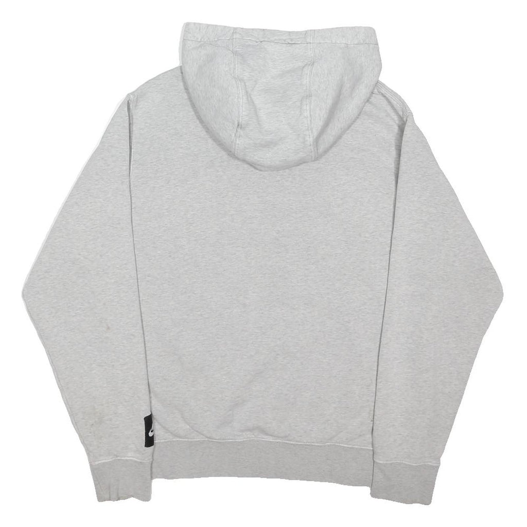 NIKE Mens Grey Hoodie M Just Do It Cotton Blend Pullover Casual Sports