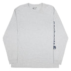 CARHARTT Mens Grey Long Sleeve Crew Neck Logo Print T-Shirt L Cotton Blend