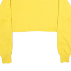 CHAMPION REVERSE WEAVE Womens Yellow Crew Neck M Cropped Sweatshirt