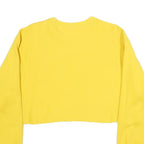 CHAMPION REVERSE WEAVE Womens Yellow Crew Neck M Cropped Sweatshirt