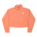 THE NORTH FACE Womens Coral Orange Plain Pullover Jumper Crew Neck L Soft