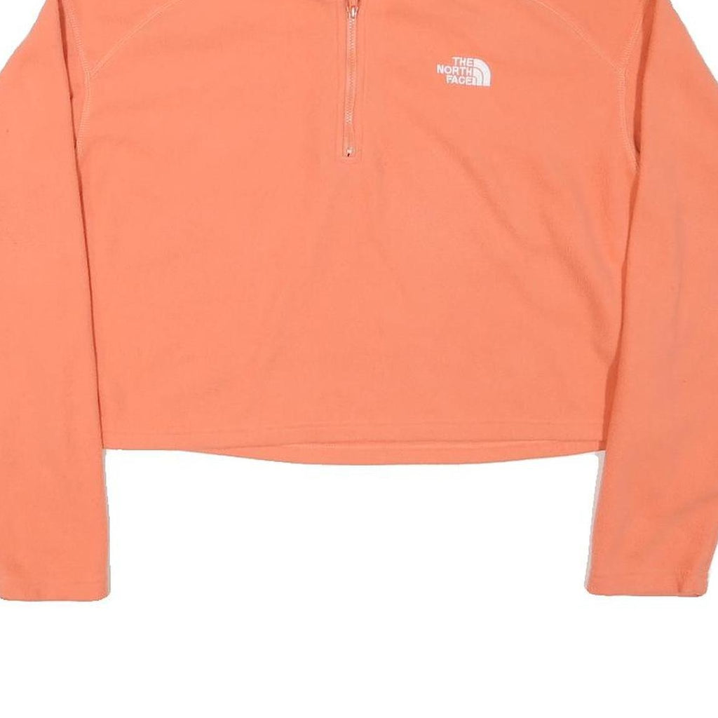 THE NORTH FACE Womens Coral Orange Plain Pullover Jumper Crew Neck L Soft
