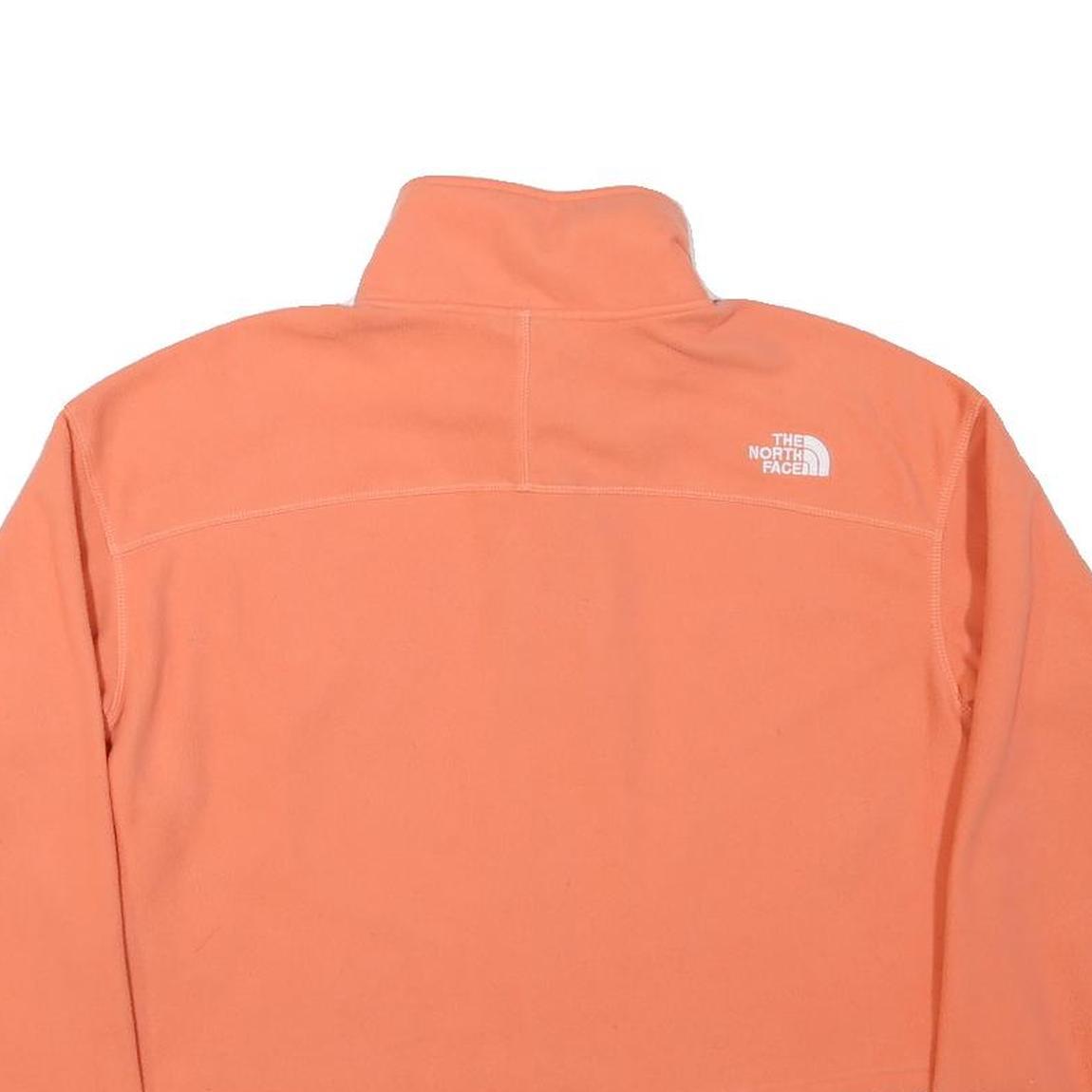 THE NORTH FACE Womens Coral Orange Plain Pullover Jumper Crew Neck L Soft